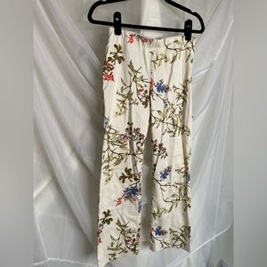 Zara Flower prints trousers size M Floral Lightweight Pants